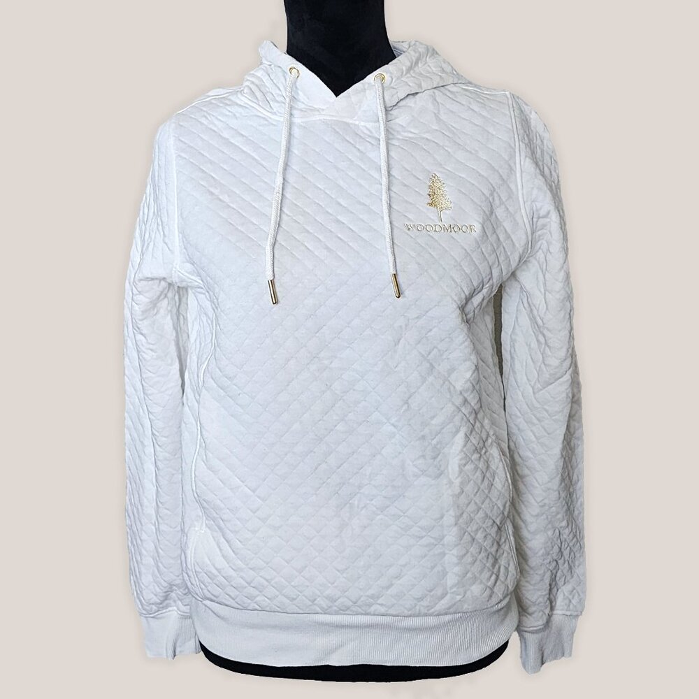 NWT Gear for Sports White Quilted Hoodie Sweatshirt Woodmoor Pullover with Hood